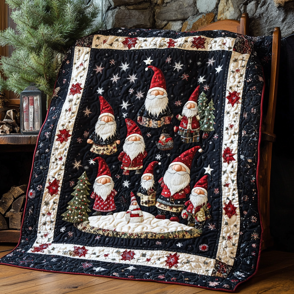 Christmas Gnome TAI260924093 Quilt Blanket