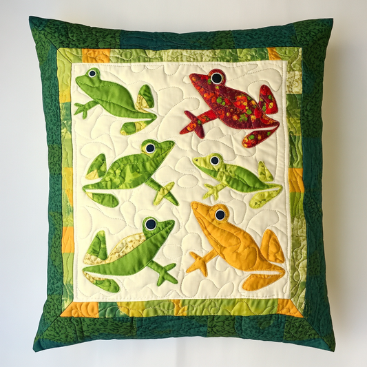 Frog DAI221024324 Quilted Pillow Case