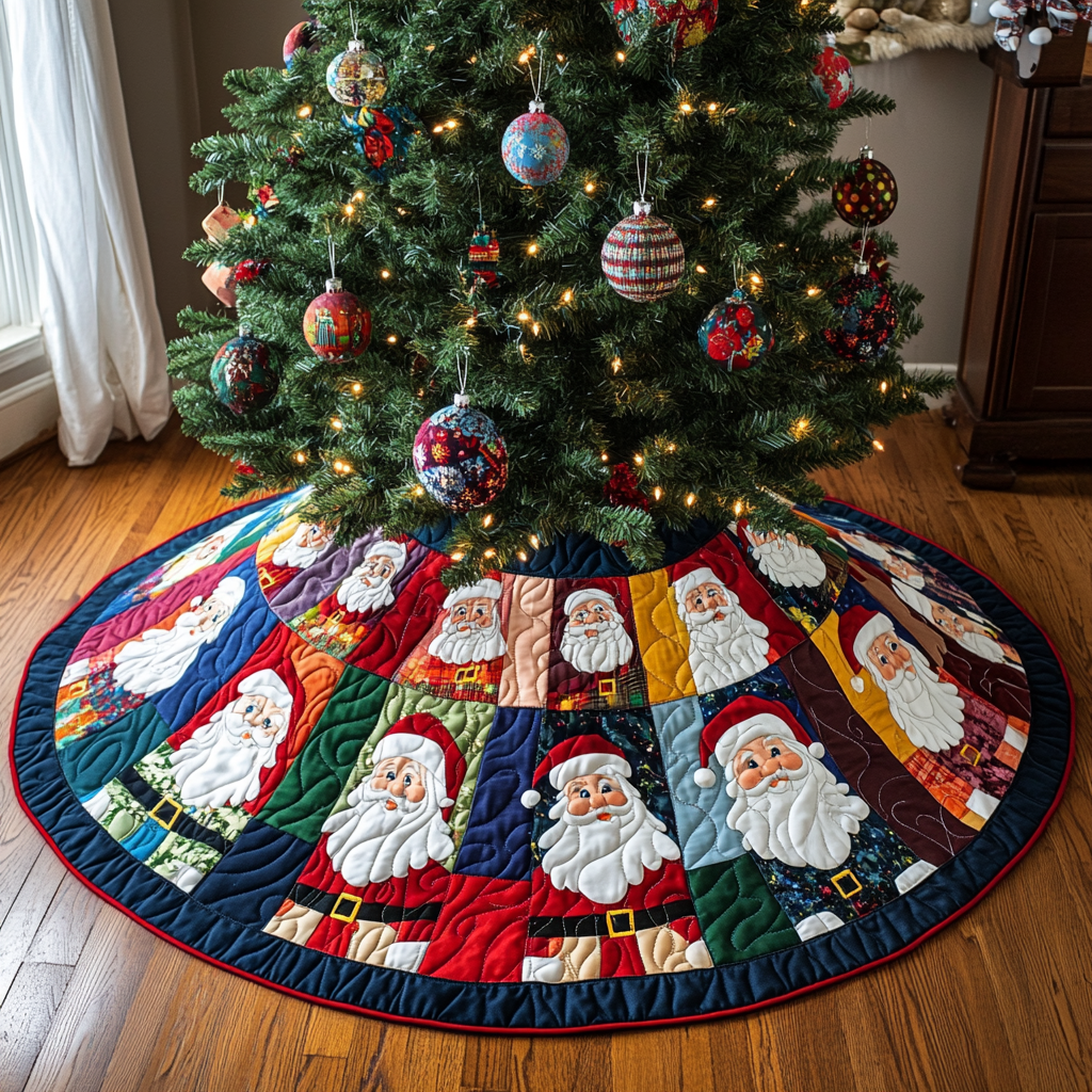 Christmas Santa DAI090924047 Quilted Tree Skirt