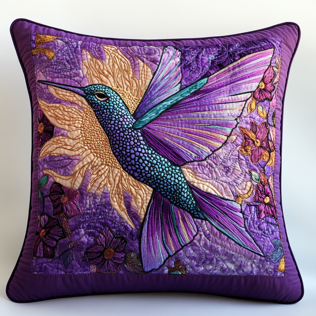 Hummingbird TAI181024453 Quilted Pillow Case