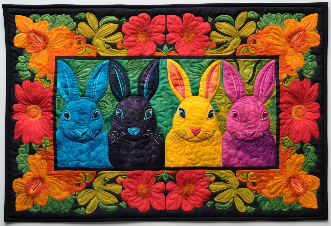 Rabbit TAI020324102 Quilted Placemats