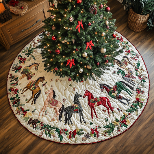 Christmas Horse TAI041024113 Quilted Tree Skirt