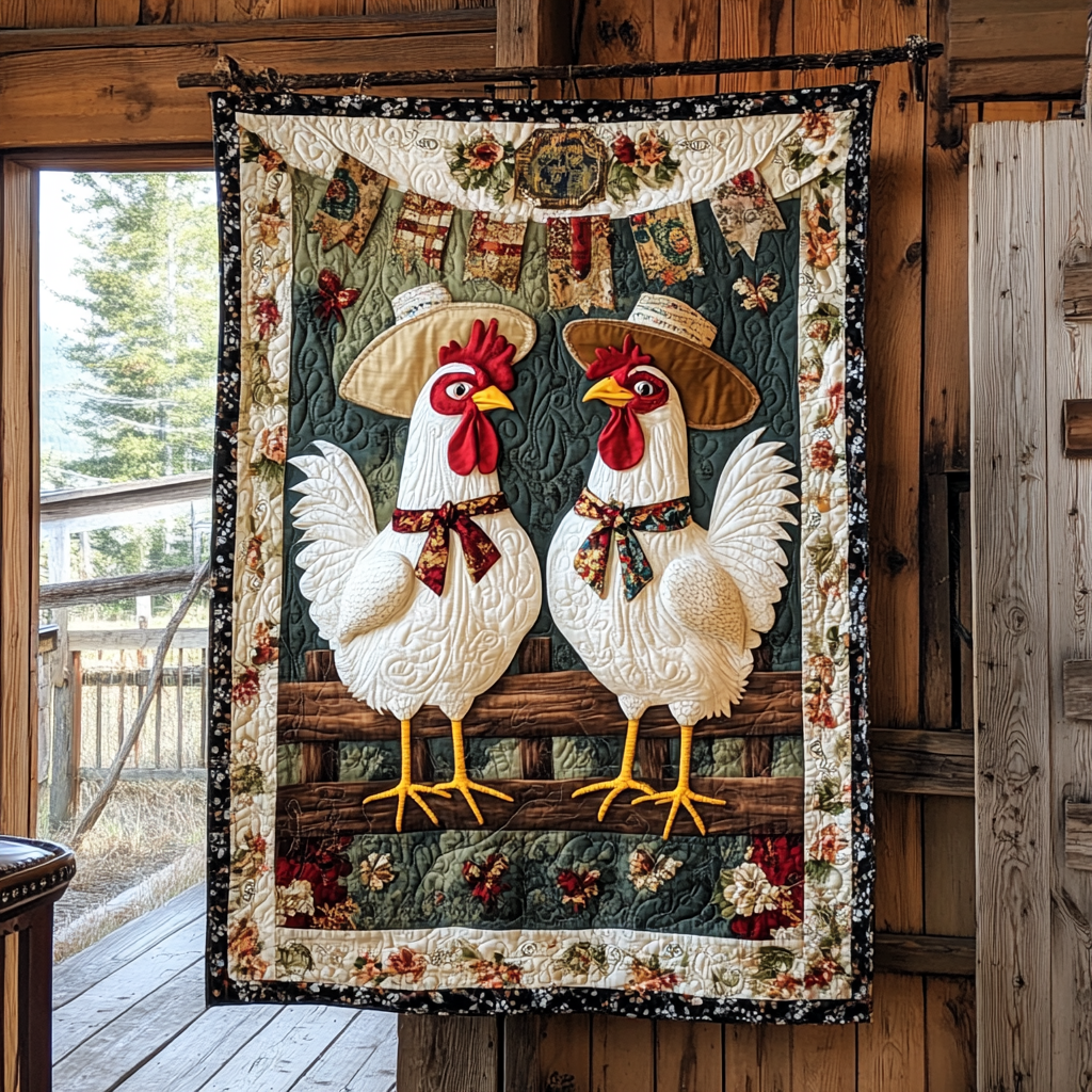 Cowboy Rooster DAI241224381 Quilt Blanket