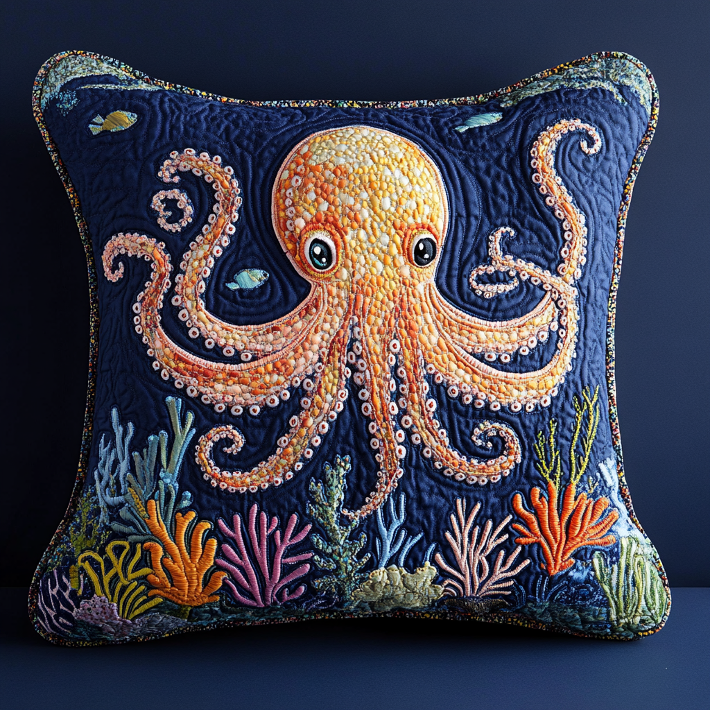 Octopus DAI110225320 Quilted Pillow Case