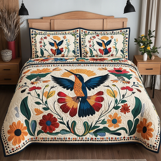 Hummingbird DAI190824324 Quilt Bedding Set