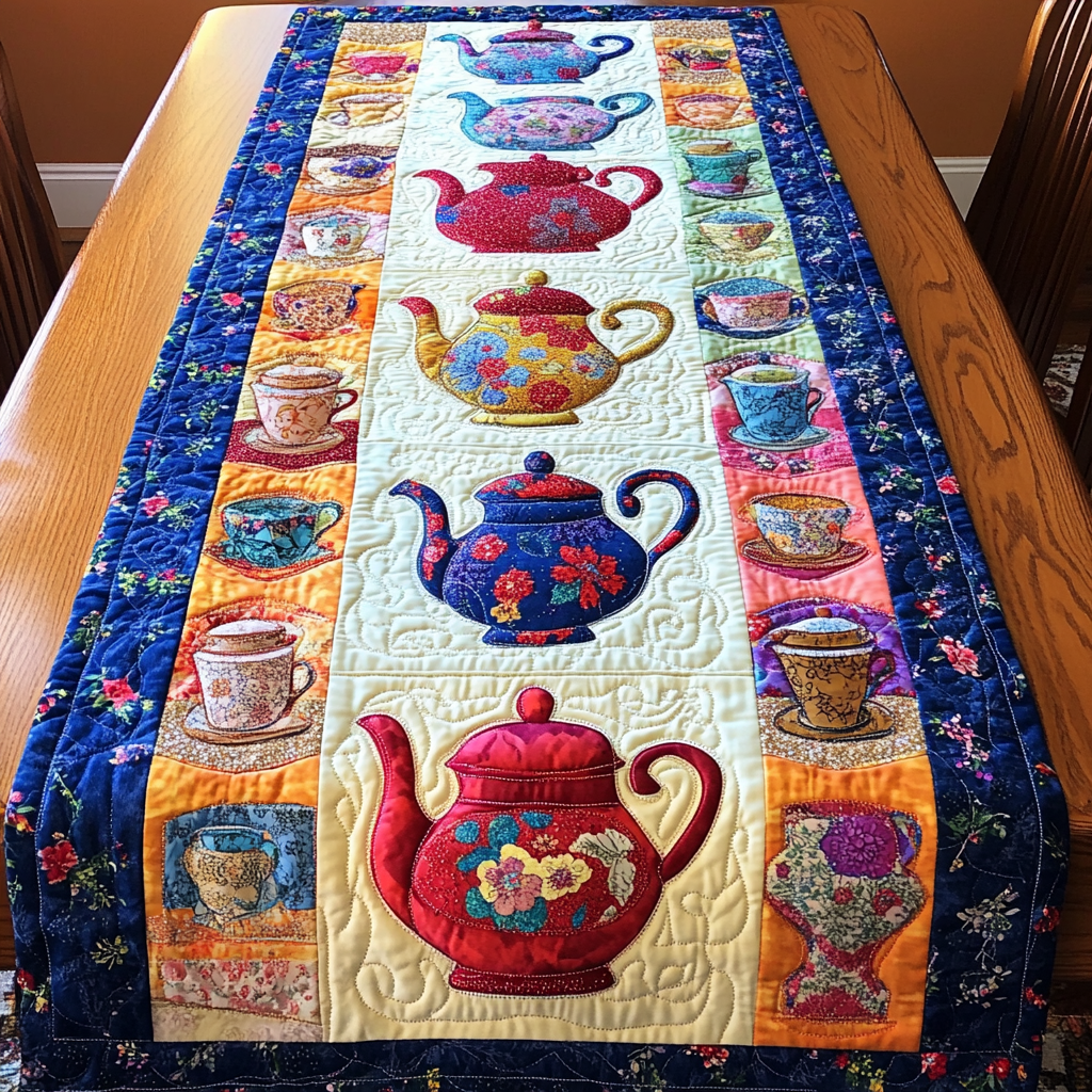 Teapot TAI041024317 Quilted Table Runner