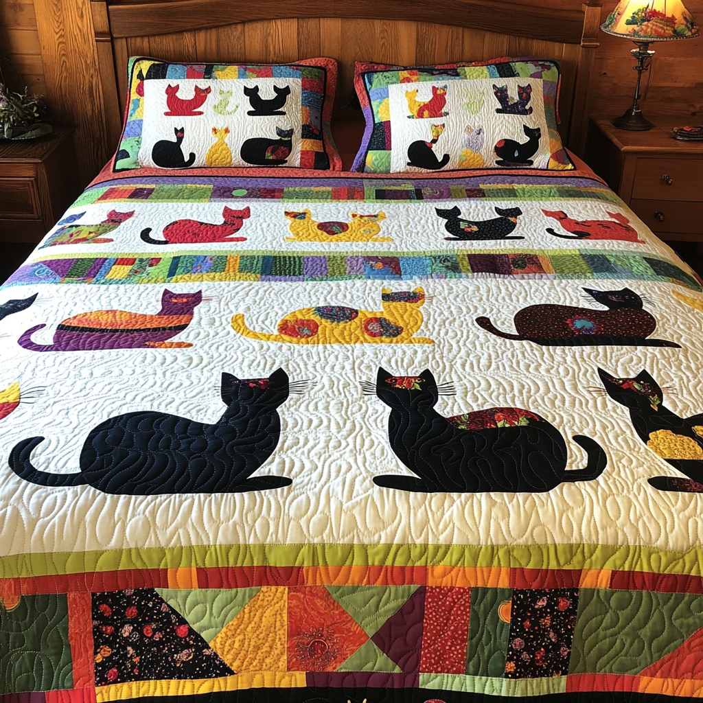 Cat TAI181024093 Quilt Bedding Set