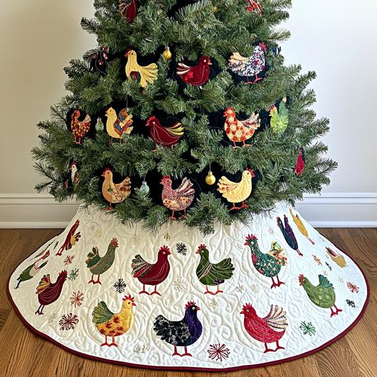 Chicken DAI090924075 Quilted Tree Skirt