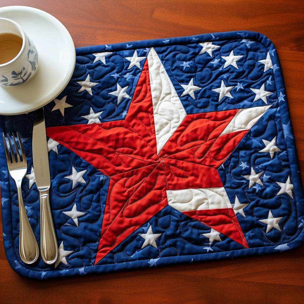 Patriotic Star TAI260224250 Quilted Placemats