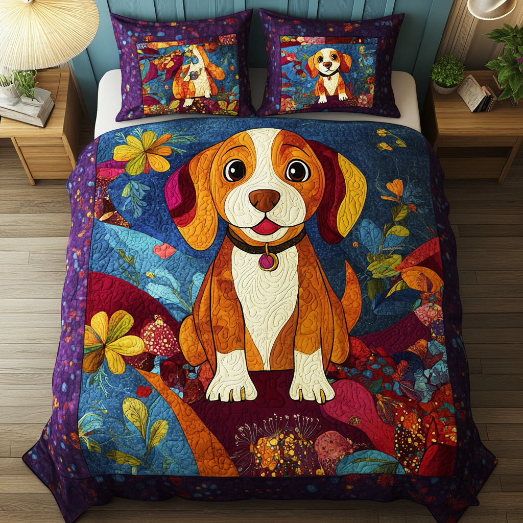 Beagle TAI181024295 Quilt Bedding Set