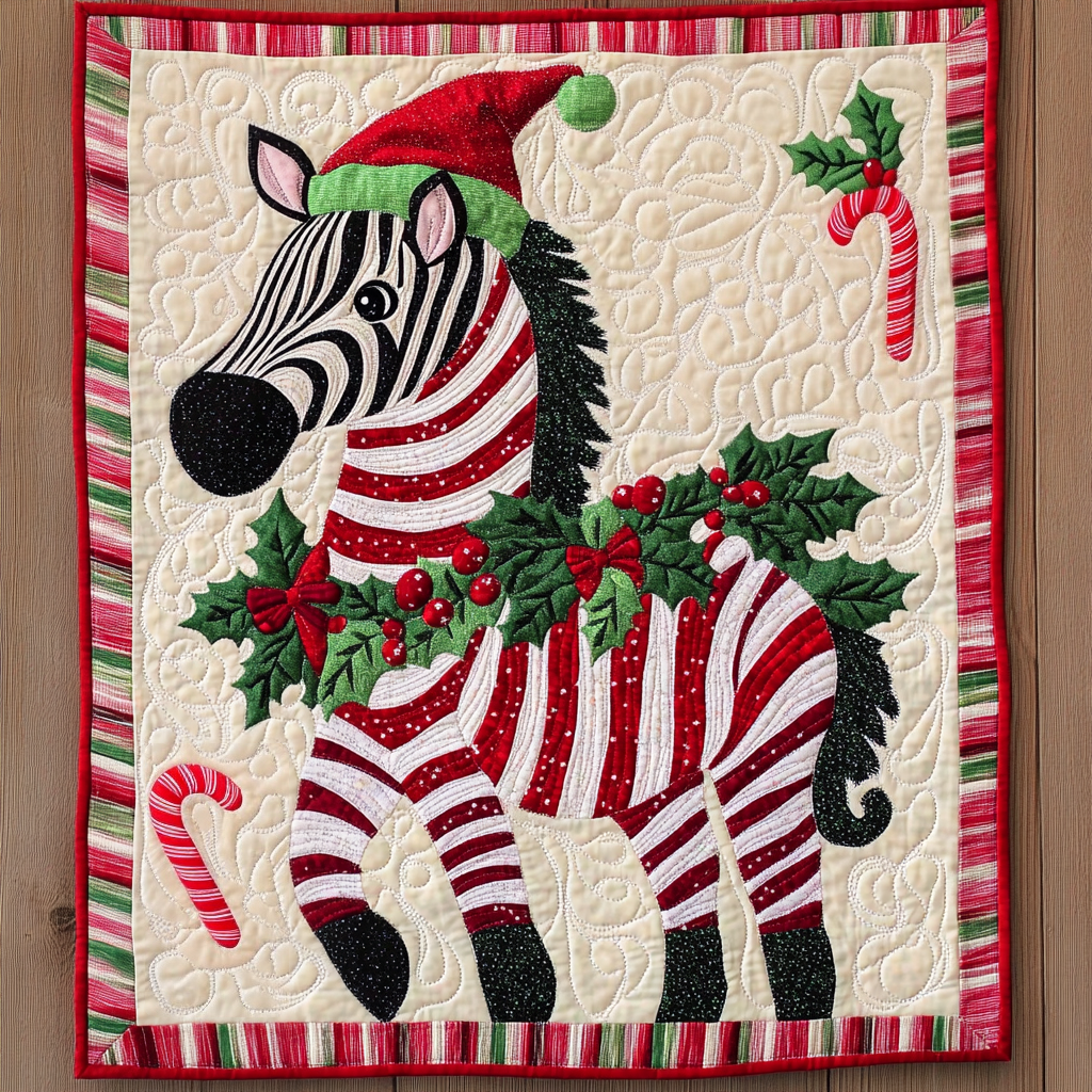 Christmas Zebra DAI231124070 Quilt Blanket