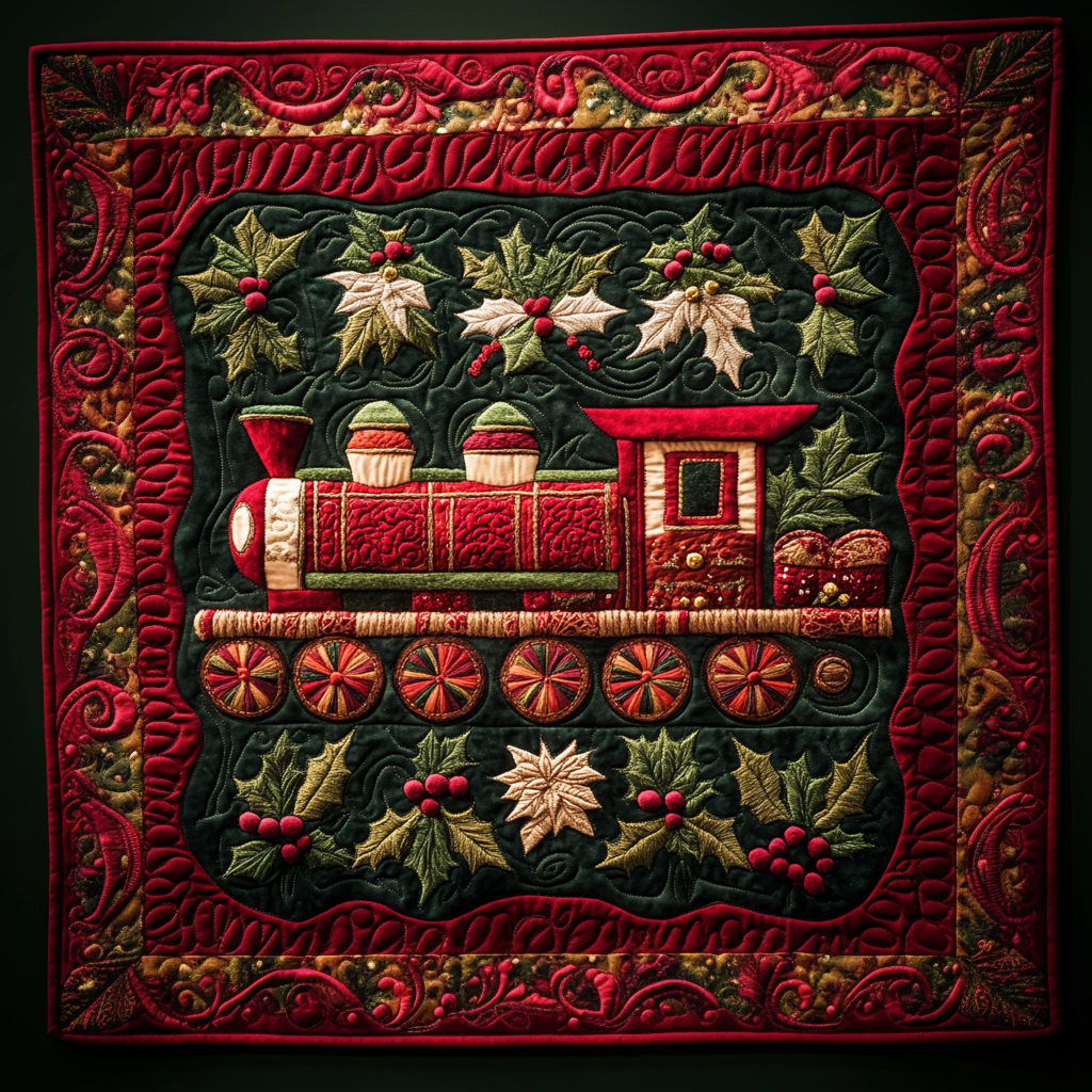 Christmas Train DAI141124553 Quilt Blanket