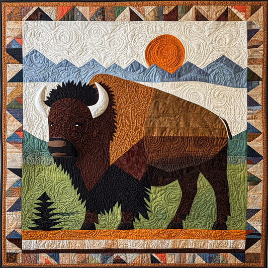 Native American Bison DAI090924102 Quilt Blanket