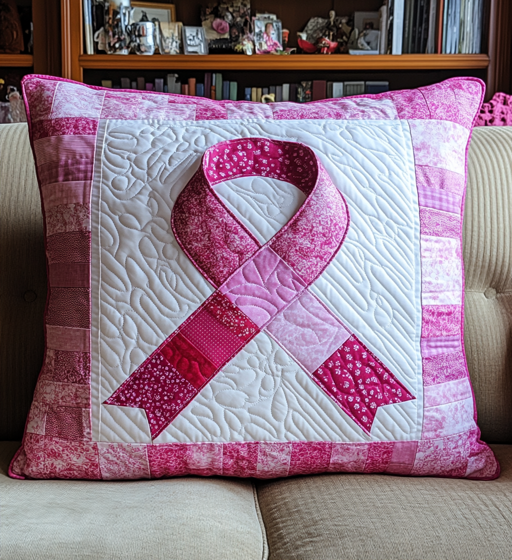 Breast Cancer Ribbon DAI281124026 Quilted Pillow Case