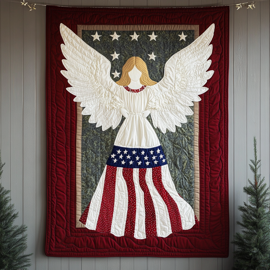 Partriotic Angel DAI231124084 Quilt Blanket