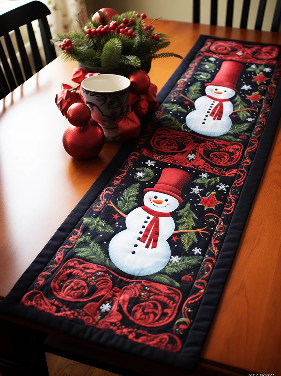 Snowman TAI29112308 Quilted Table Runner