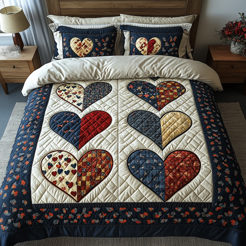 Heart DAI040924002 Quilt Bedding Set