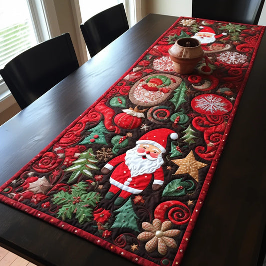 Christmas Santa TAI261223124 Quilted Table Runner