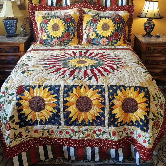 Sunflower TAI100724051 Quilt Bedding Set