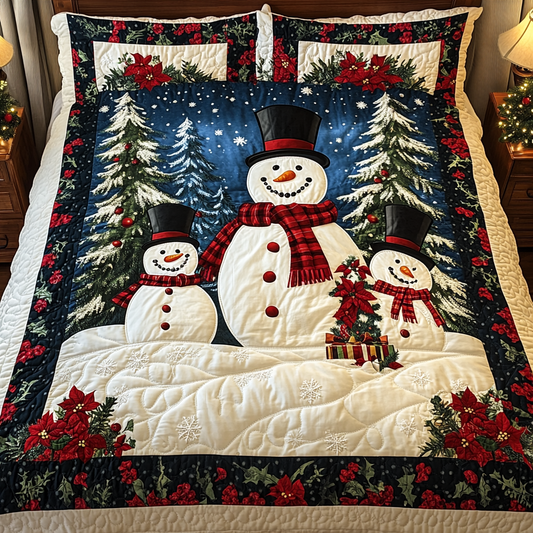 Christmas Snowman TAI141124233 Quilt Bedding Set