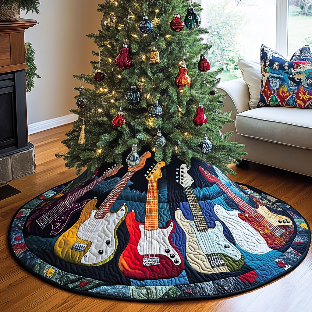 Guitar TAI041024165 Quilted Tree Skirt