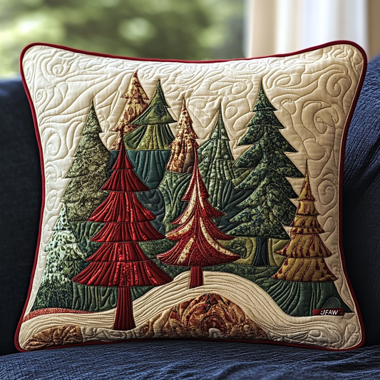 Christmas Tree TAI141124374 Quilted Pillow Case