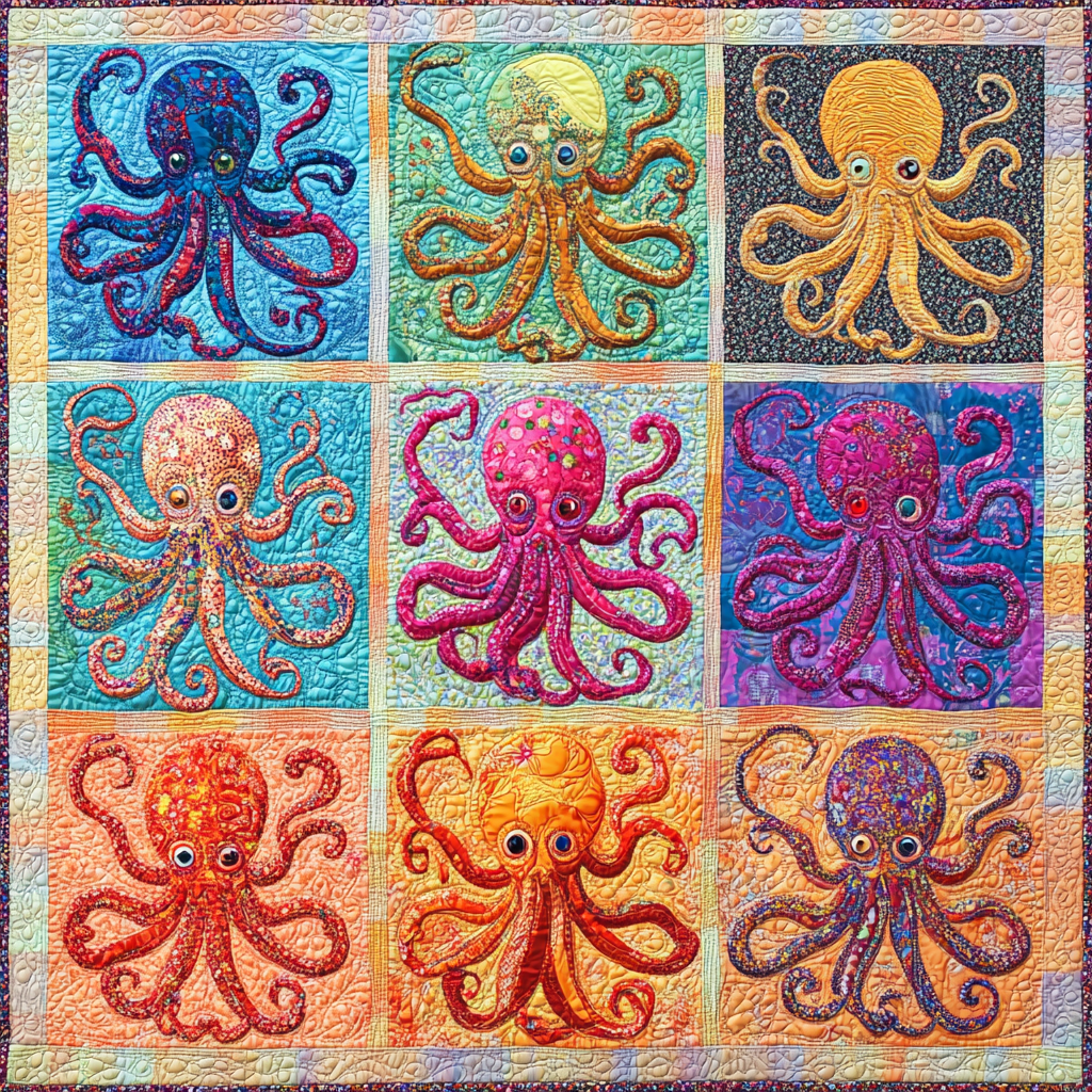 Octopus DAI040924222 Quilt Blanket