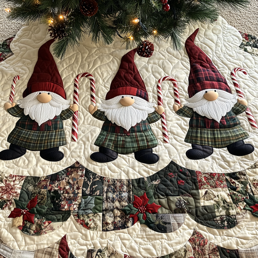 Christmas Gnome TAI041024102 Quilted Tree Skirt