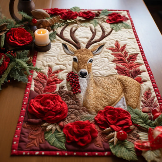 Christmas Deer TAI060123132 Quilted Table Runner