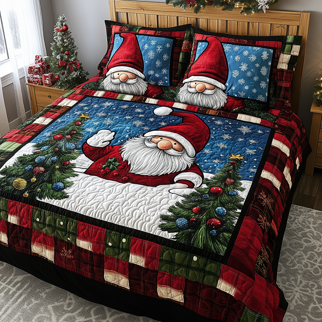 Christmas Gnome TAI181024323 Quilt Bedding Set