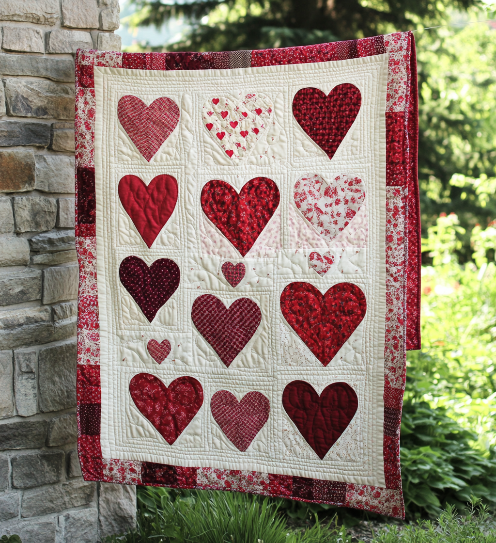 Heart DAI040225017 Quilt Blanket