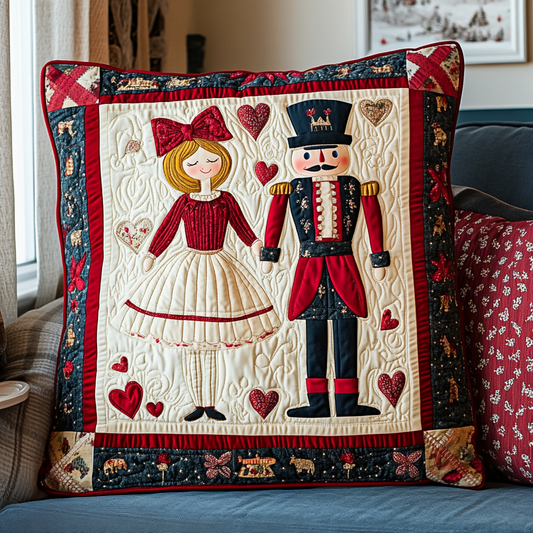 Valentine Nutcracker DAI090125344 Quilted Pillow Case