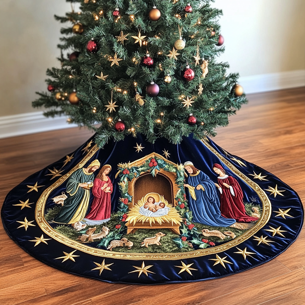 Nativity TAI021024087 Quilted Tree Skirt