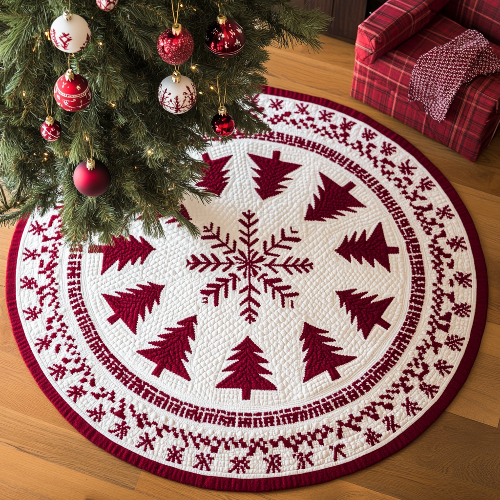 Christmas Tree TAI141124317 Quilted Tree Skirt