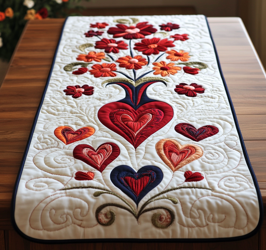 Heartroot Tree DAI040225433 Quilted Table Runner