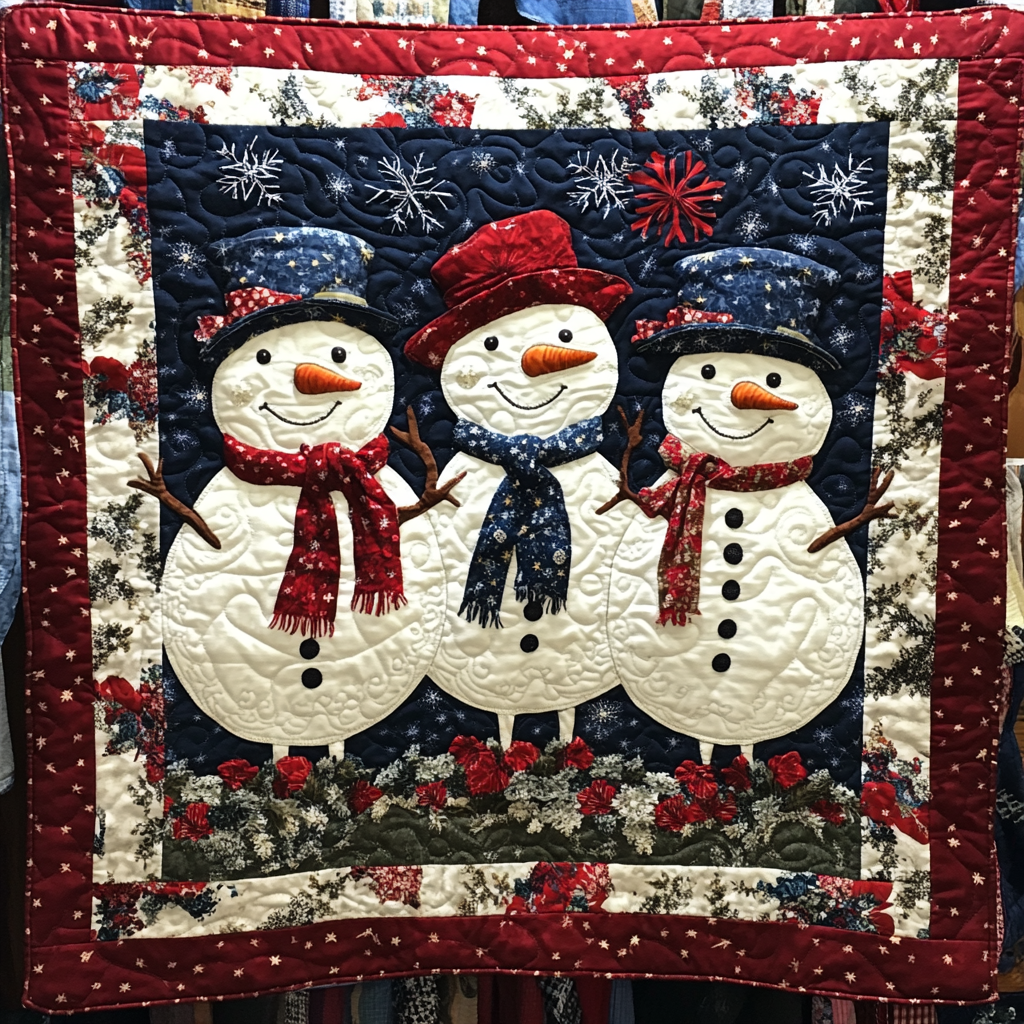 Christmas Snowman TAI260924078 Quilt Blanket