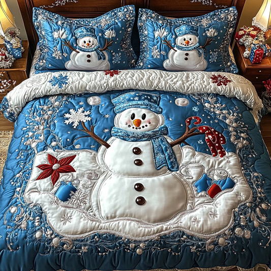 Christmas Snowman TAI101224348 Quilt Bedding Set