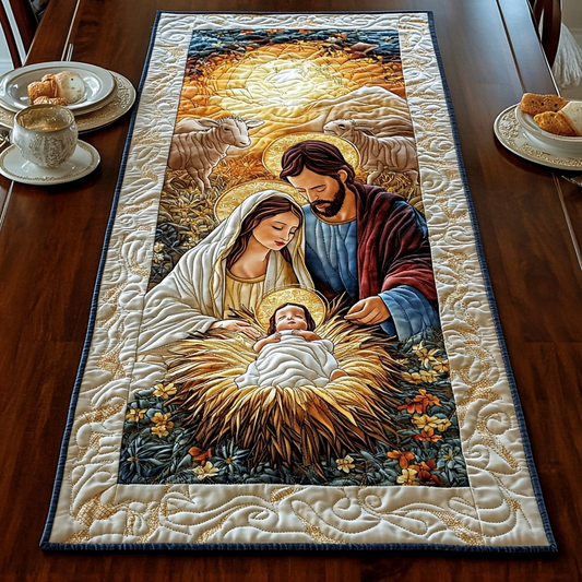 Nativity Scene TAI021024318 Quilted Table Runner