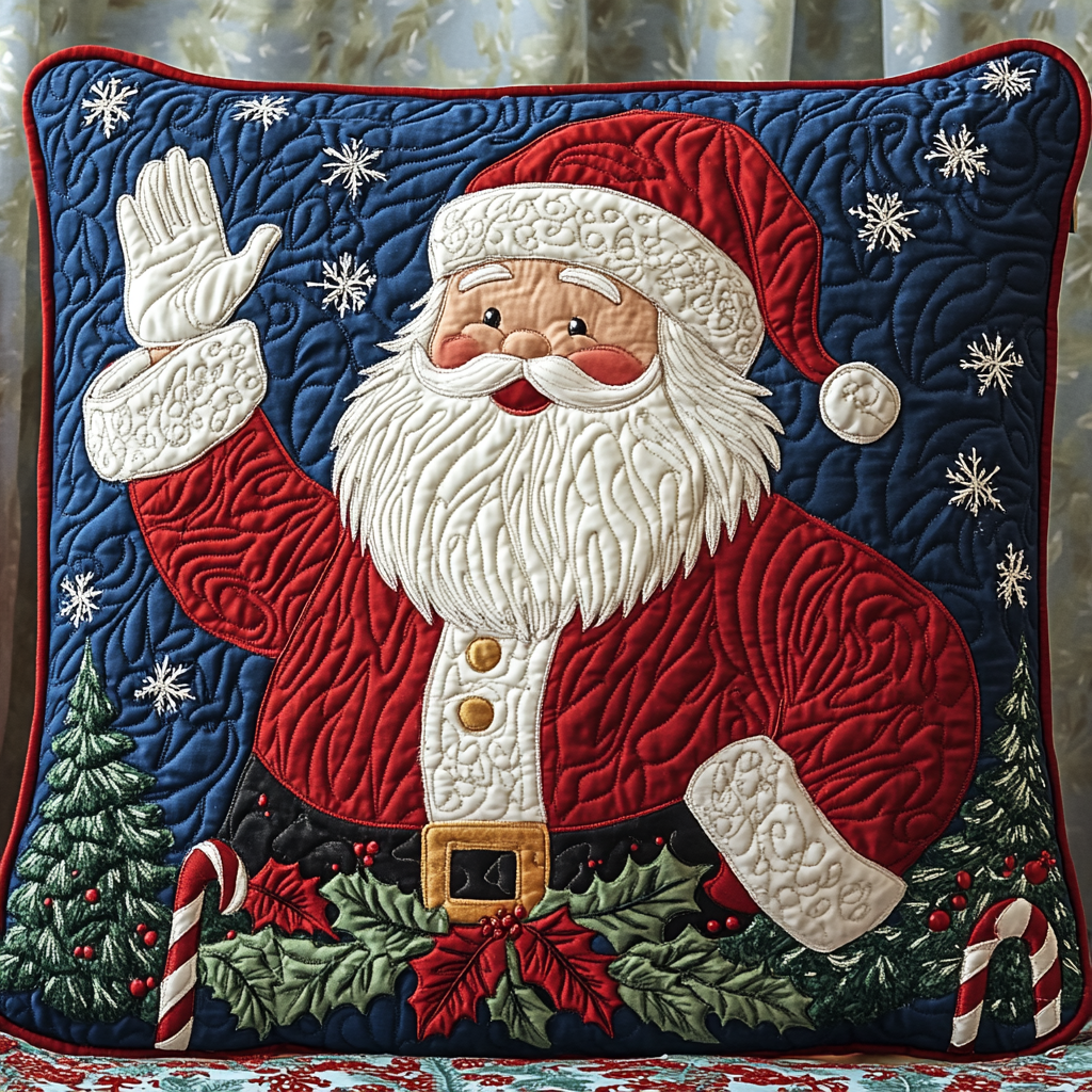 Christmas Santa TAI141124401 Quilted Pillow Case