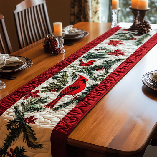 Christmas Cardinal TAI041024354 Quilted Table Runner