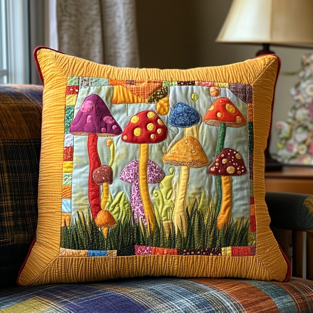 Mushroom DAI051224160 Quilted Pillow Case