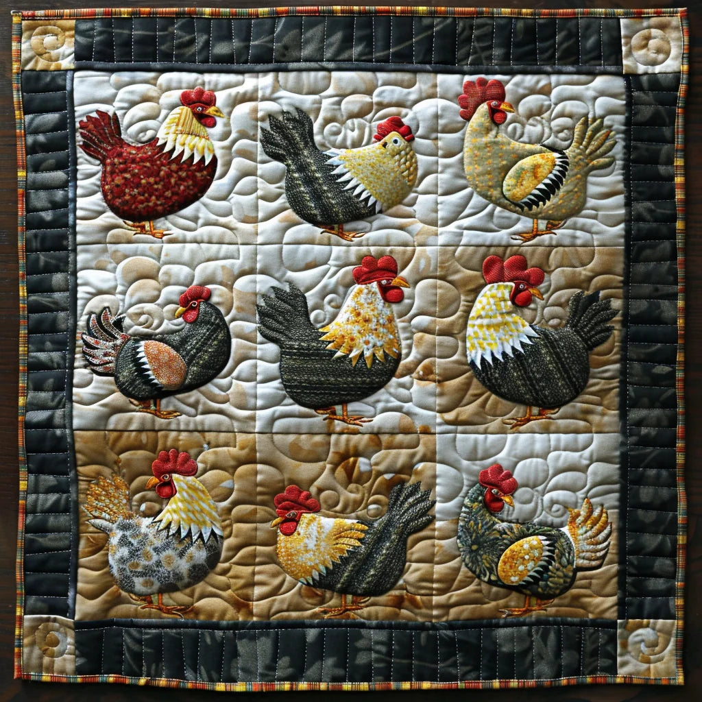 Chicken TAI060324149 Quilted Placemats