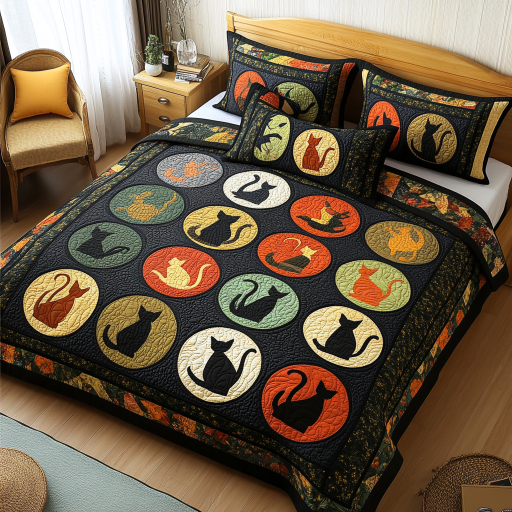 Cat DAI280824021 Quilt Bedding Set