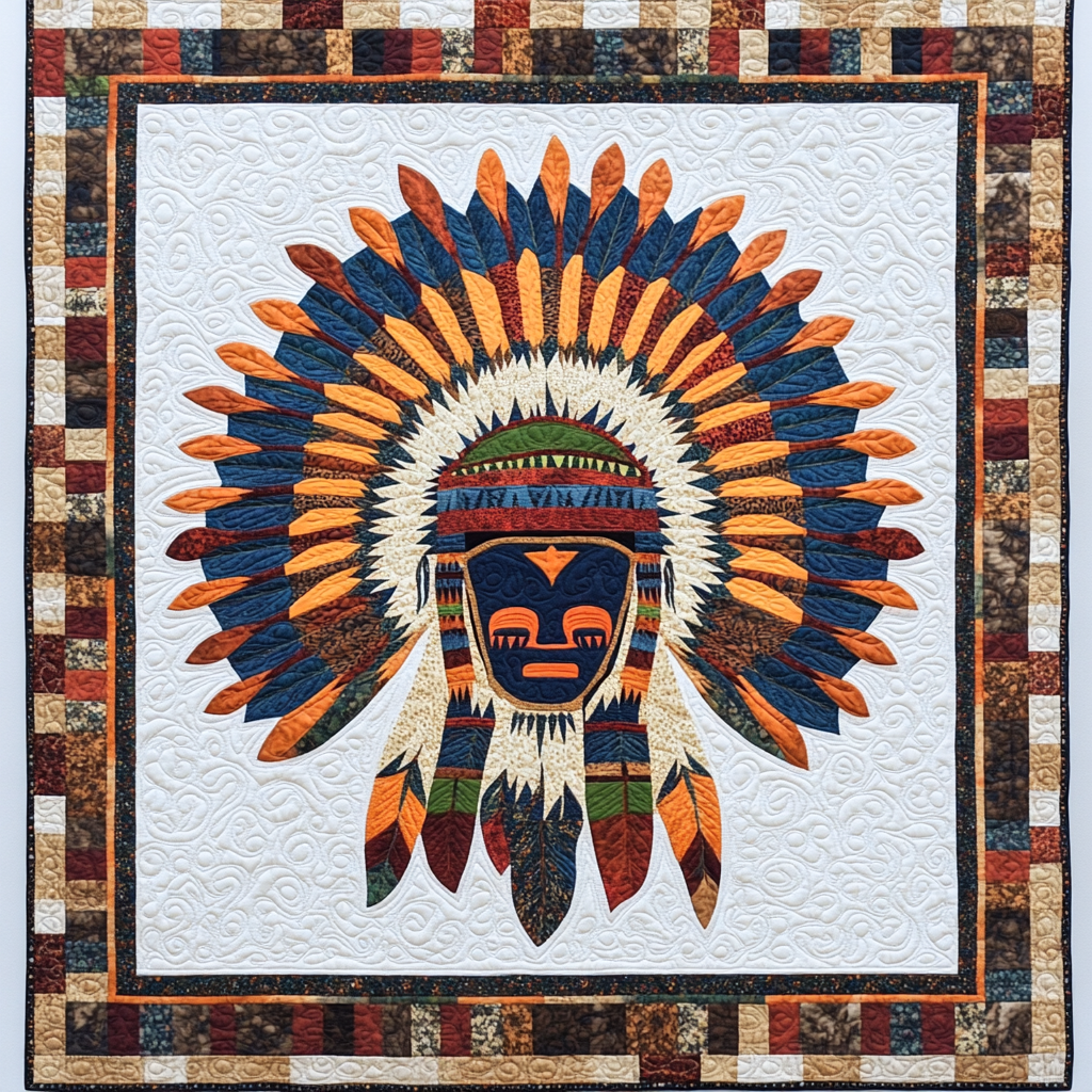 Native American War Bonnet DAI090924091 Quilt Blanket