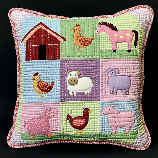 Farmhouse Animal DAI221024338 Quilted Pillow Case