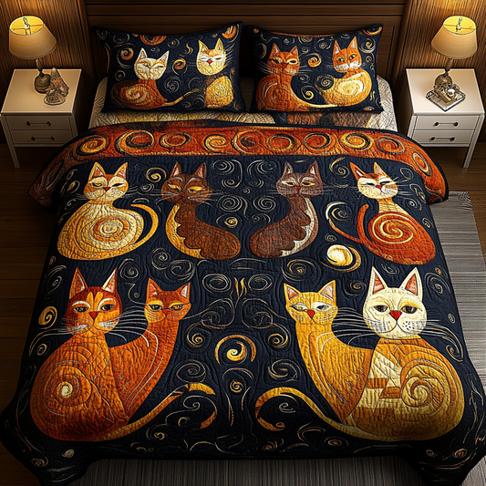 Cats TAI201124186 Quilt Bedding Set