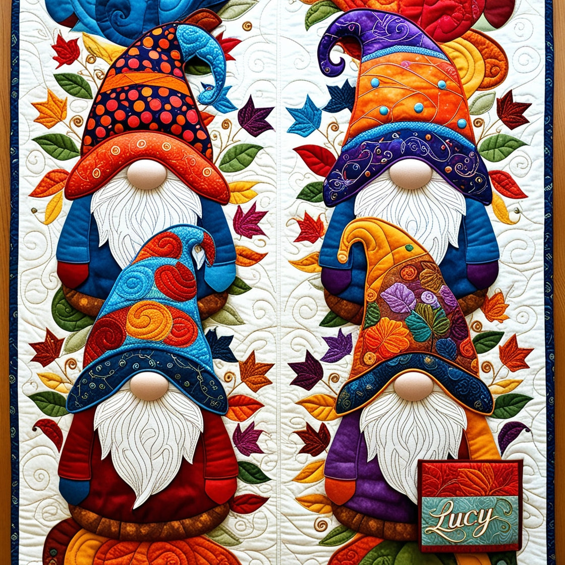 Autumn Gnome NTA041124661 Quilted Table Runner