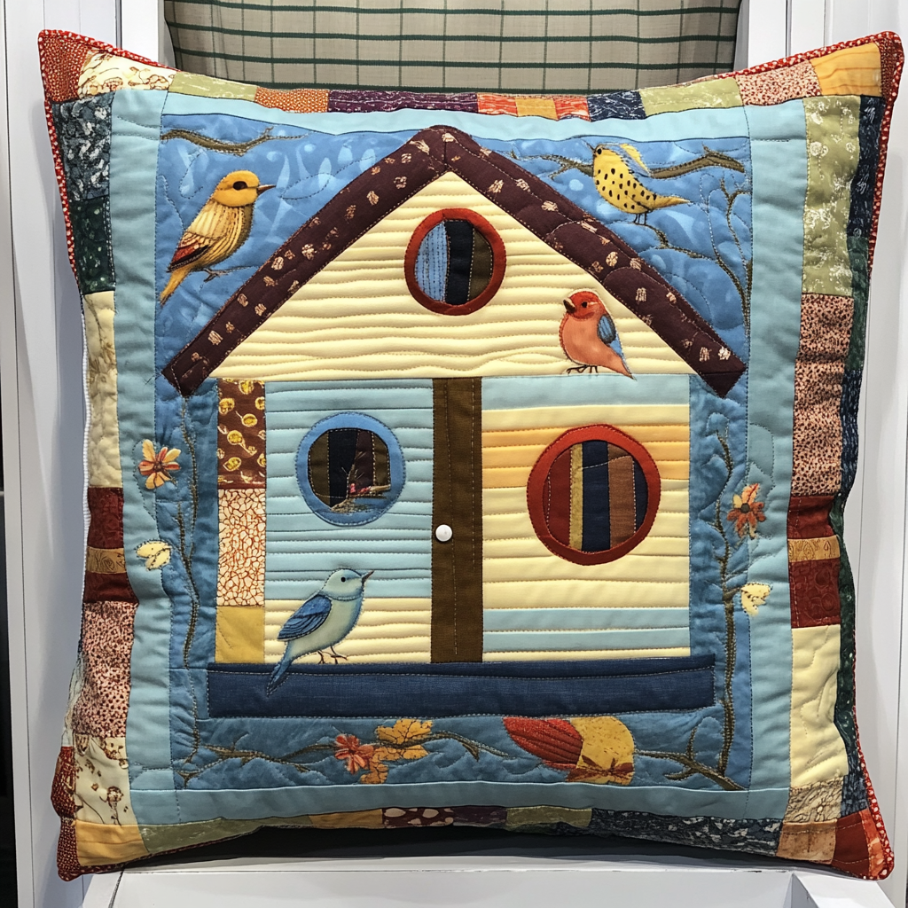 Bird House DAI311024423 Quilted Pillow Case