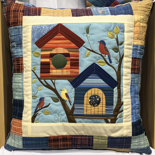 Bird House DAI311024425 Quilted Pillow Case