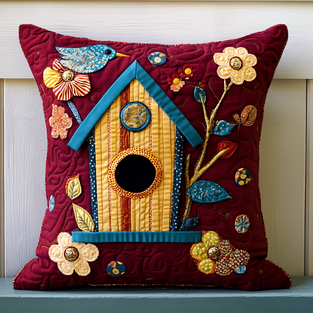 Bird House DAI311024427 Quilted Pillow Case